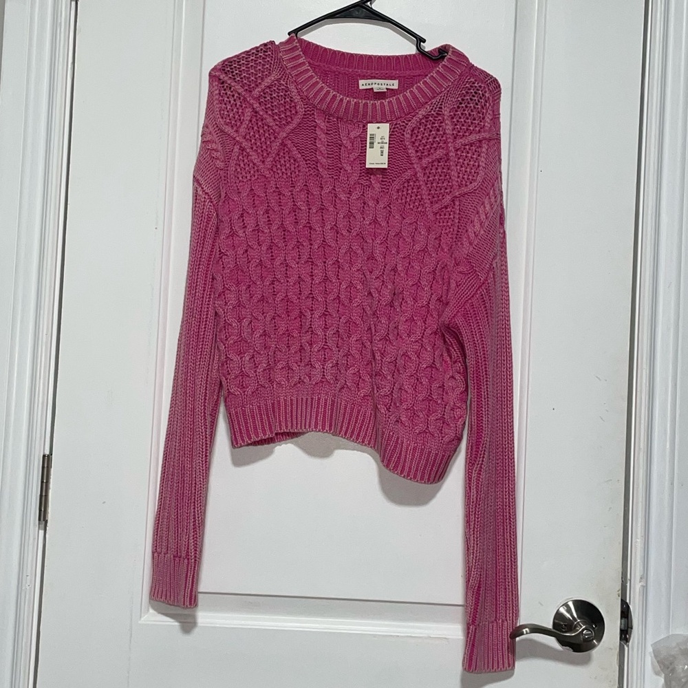 Aeropostale’s Cable Knit Crew Sweater